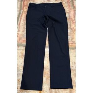 Lululemon Mens ABC Pants Navy Flat Front Straight Leg Warpstreme Classic Size 36